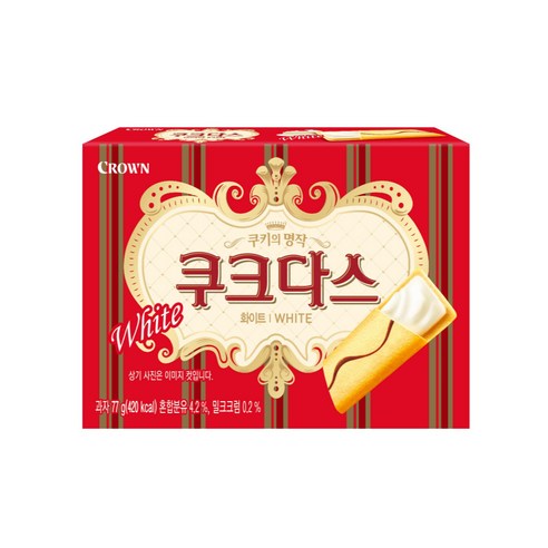 크라운 쿠크다스 화이트 77g X 21개 1박스