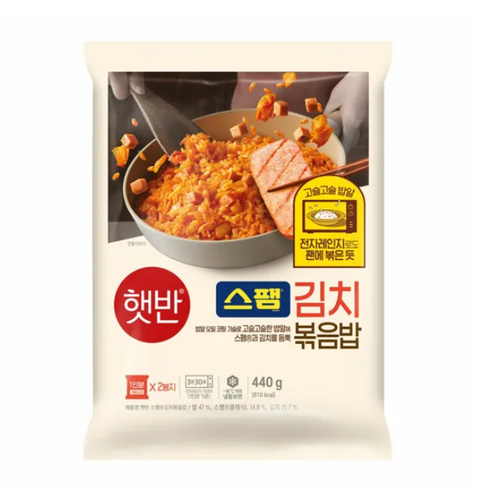 (냉동)[햇반/쿡반]스팸김치볶음밥, 440g, 1개