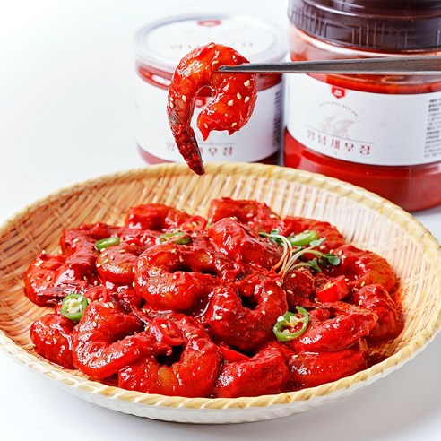 백년본가 간편 순살 깐 수제 비법 양념 새우장, 3개, 500g