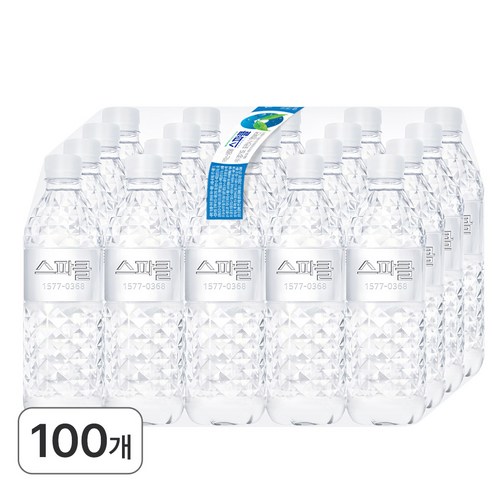 스파클 무라벨 천연암반수 안전한생수 깨끗한물 미네랄워터, 500ml, 100개
