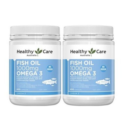 오메가3 피쉬 오일 1000mg 400정 호주 헬씨케어 정품, 2개, 400정
