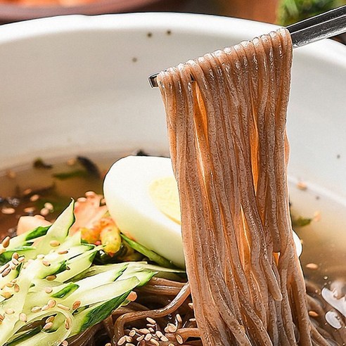 [동해막국수] 47년 강릉노포 맛집 물막국수 (감자메밀면+육수) / 쫄깃한 식감, 시원 슴슴한 육수, 10세트, 450g