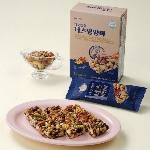김규흔 한과 더 건강한 너츠 영양바 5개입, 1개, 125g