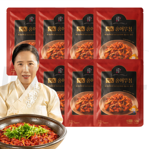 [TV홈쇼핑정품 인포벨]군산 명물 군산집 조선옥 명인 홍어 무침 손질 뼈제거 남도 미나리 양념 무침 반찬