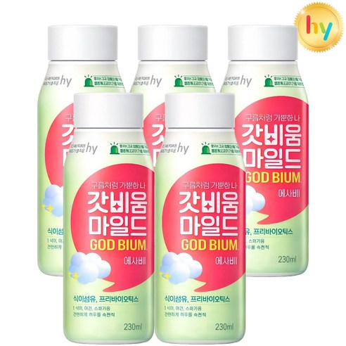HY 갓비움 마일드 애사비 230ml, 5개입