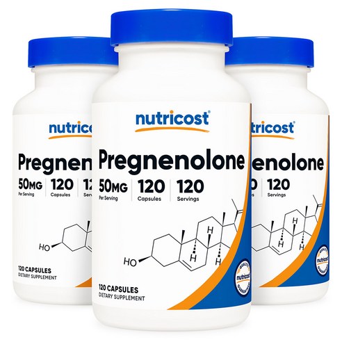 뉴트리코스트 프레그네놀론 50mg 120캡슐 3병