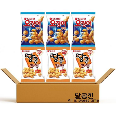 [달콤진] 오리온 오징어땅콩 98g + 땅콩강정 80g 3개씩