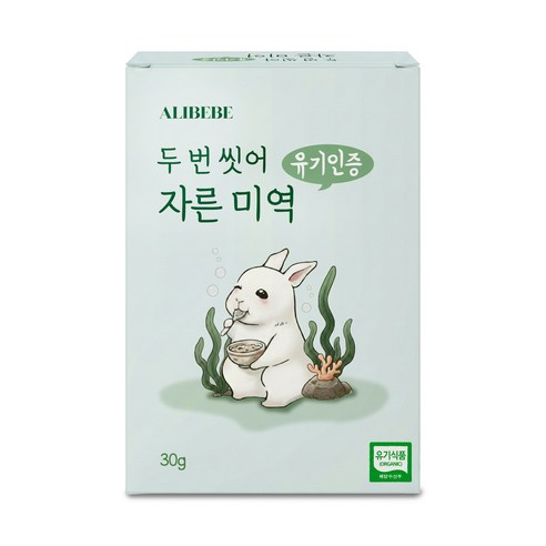앨리베베 두번 씻어 자른미역 1박스(30g) 이유식 재료, 1개, 30g