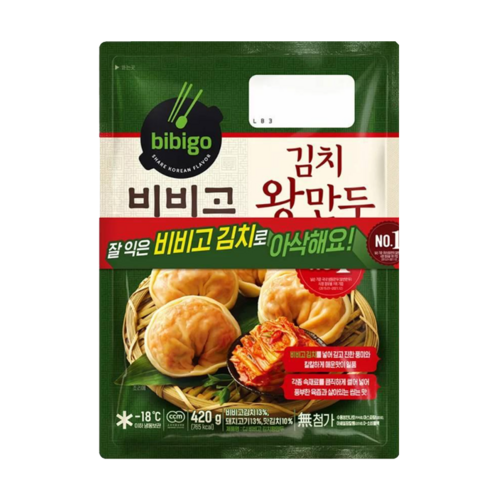 (냉동)[비비고]김치왕만두, 420g, 2개