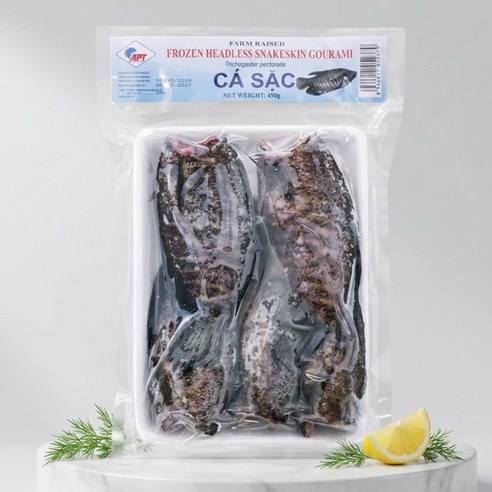 냉동 구라미 Ca Sac 베트남 민물생선 요리용 생선, 2개, 450g