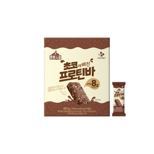 CJ 튼튼스쿨 초코에 빠진 프로틴바, 1개, 420g