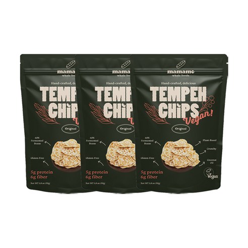 마마메 템페 칩스 오리지널 50g, 3개, 50g