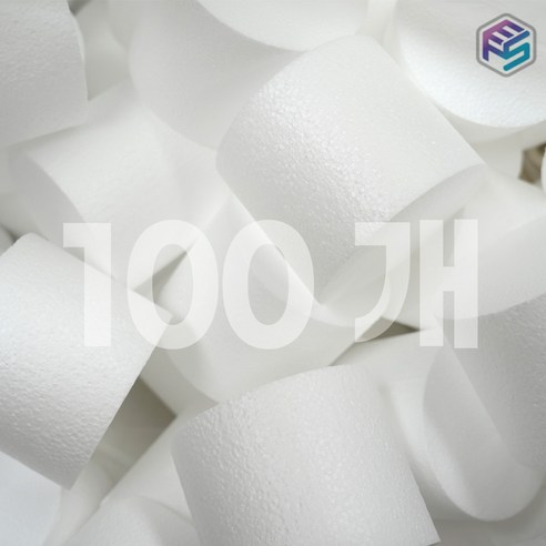 원형 스티로폼 번들 100개 케이크모형 모형케이크 만들기 공예 재료, 1세트, 화이트 지름 18cm x 높이 10cm