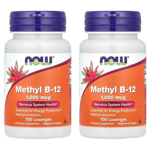 나우푸드 메틸 비타민 B12 1000mcg 로젠지 츄어블 메틸코발라민 비건