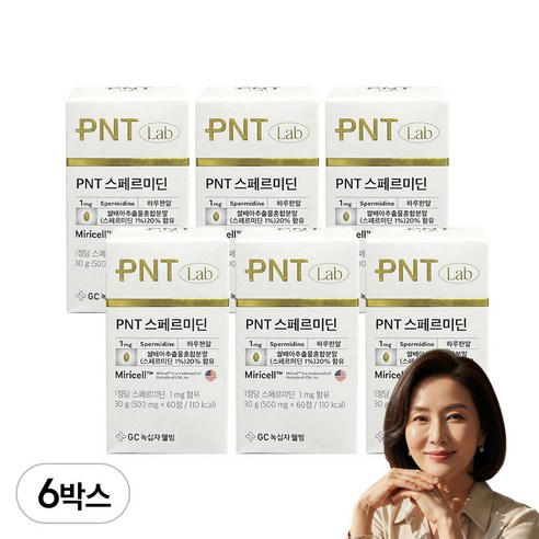 GC 녹십자 웰빙 PNT 스페르미딘 500mg x 60정 x 6박스 12개월분
