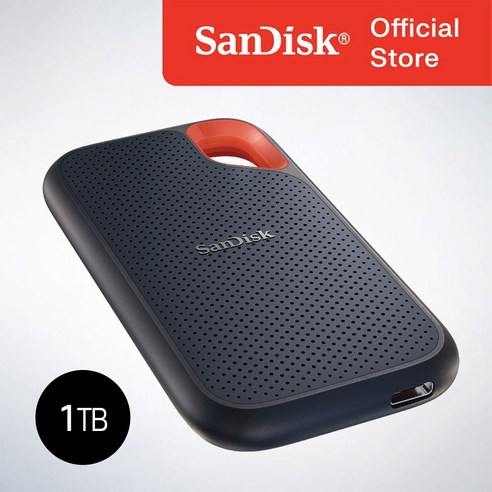 샌디스크 익스트림 포터블 외장 SSD e61, 1TB, 블랙