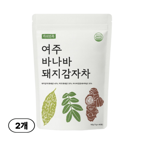차의민족 여주 바나바 돼지감자차, 40개입, 2개