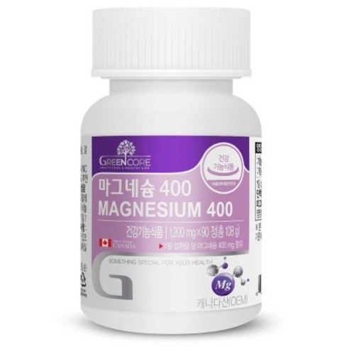 그린코어 마그네슘 400 1200mg x 90정, 90정, 1개