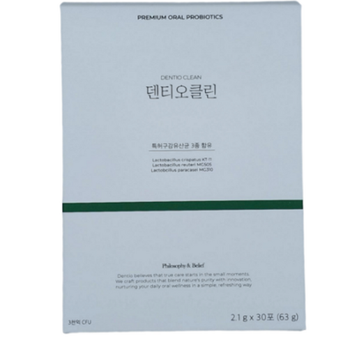 덴티오클린 구강 유산균 2gX30포 1박스 1개월분 덴티 오스 프로바이오틱스