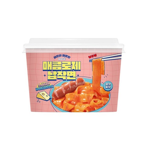 매콤로제 납작면 컵용기 175g x 3개, 3개, 175g