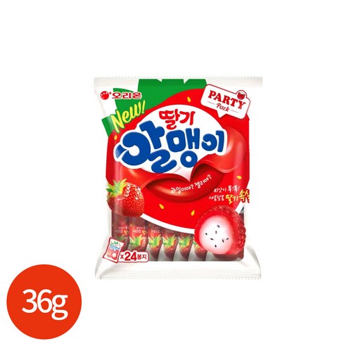 오리온 딸기 알맹이 36g x 24봉, 24개, 36g