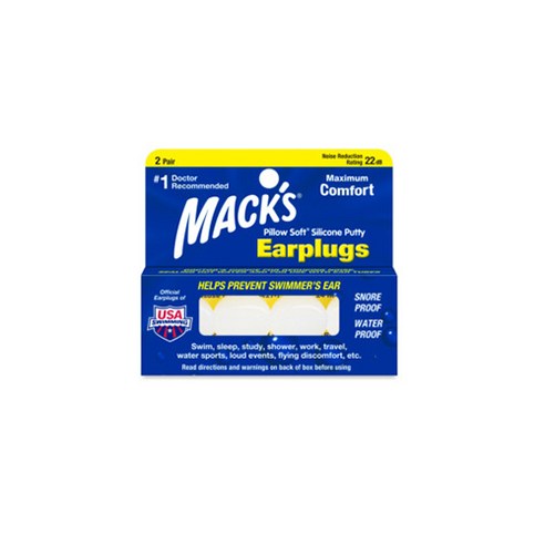 Macks 필로우소프트 수면 귀마개 흰색, 1개, 2쌍