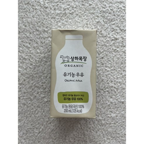 상하목장 유기농 우유, 200ml, 5개