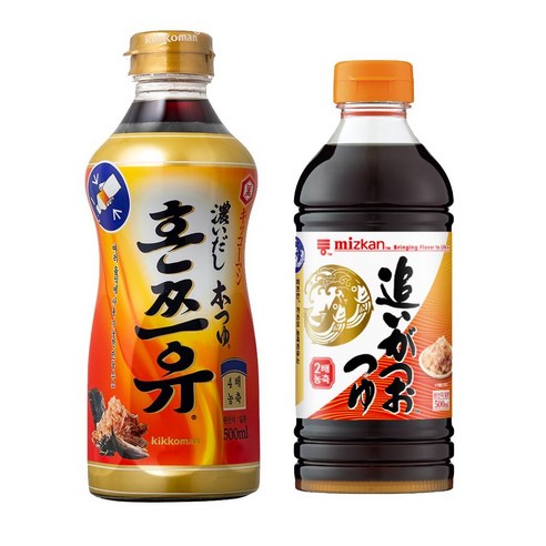 기꼬만 혼쯔유 500ml + 미쯔칸 농축쯔유 500ml, 1세트, 1L