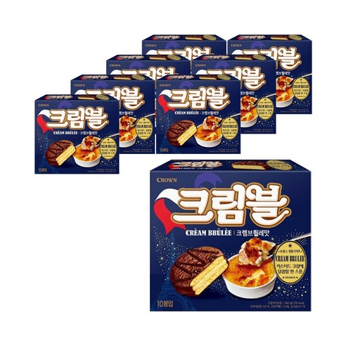 크라운 크림블 크렘브륄레맛, 320g, 8개