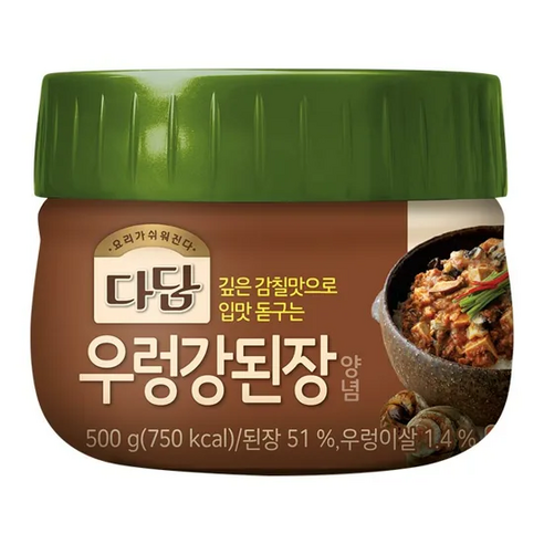 CJ 다담 우렁강된장 500g 청국장 찌개 찌게 양념장 양념 된장, 500g, 2개
