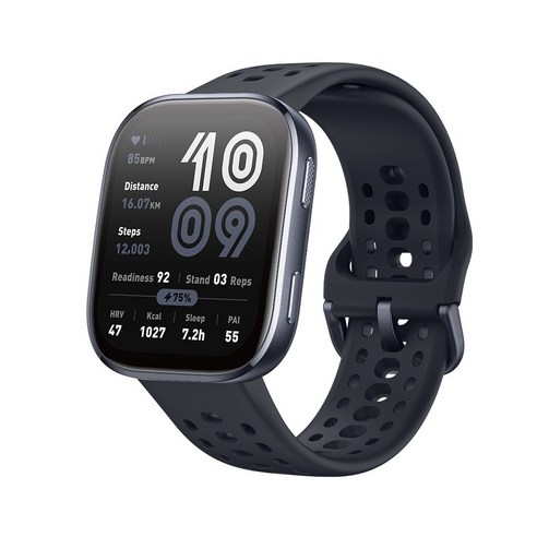어메이즈핏 Bip 6 스마트워치, 블랙, 46.3mm, GPS + 블루투스