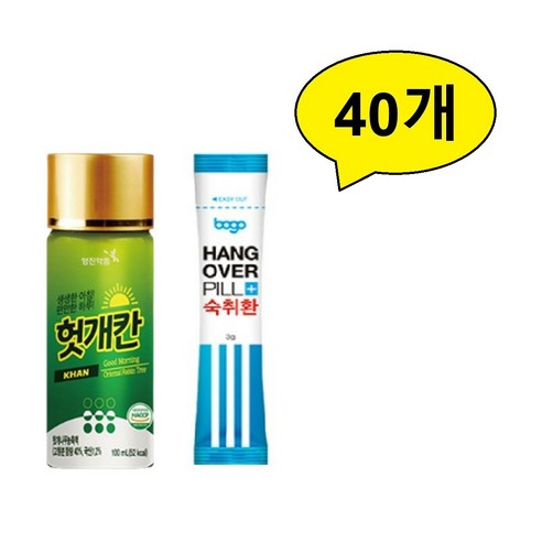 영진 헛개숙취세트 헛개칸100ml +숙취환3g, 20세트(20병+20포)