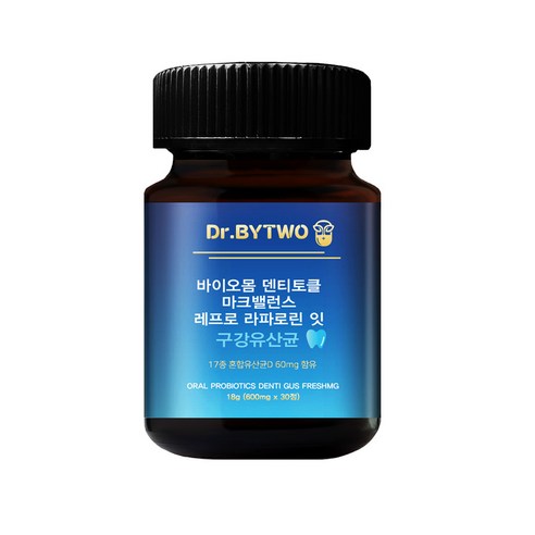 [딜라이트케어] 바이오몸 덴티토클 마크밸런스 레프로 라파로린 잇 구강유산균, 3개, 30정