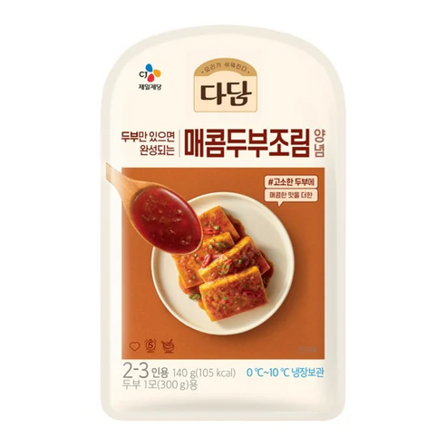 (냉장)다담 매콤두부조림양념, 140g, 10개