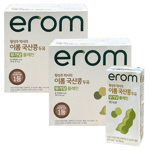 이롬 황성주 박사의 국산콩 두유 무가당 플레인, 32개, 190ml