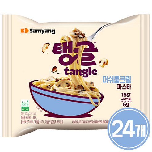 삼양 탱글 머쉬룸크림파스타 105g, 24개