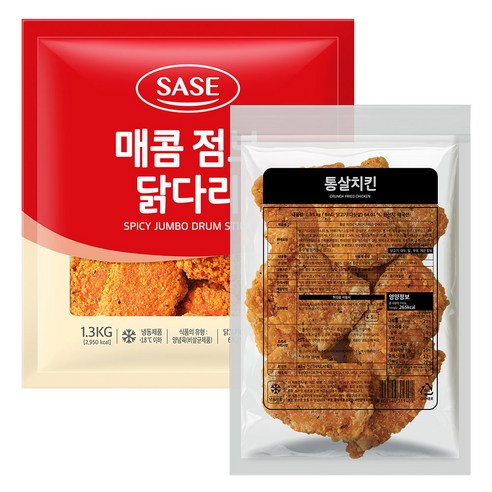 [에스프레쉬] 사세 인기상품세트 2종 ( 매콤점보 닭다리 1p + 통살치킨 1p )