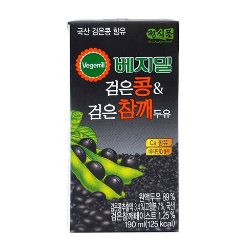 정식품 베지밀 검은콩과 검은참깨 두유