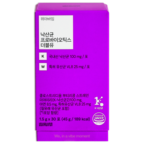 위아바임 낙산균 프로바이오틱스 더블유 여성 질 유산균 식약청인정 특허성분 HACCP, 1개, 30회분