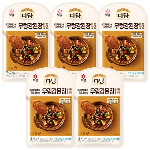 CJ 우렁 강된장 비빔양념, 140g, 5개