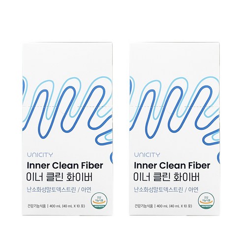 유니시티 이너 클린 화이버 2개 (망고맛 액상타입), 400ml, 2개