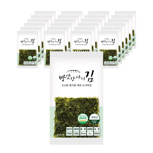 [24봉+24봉]트레이없는 참기름 바른 고소한 도시락김