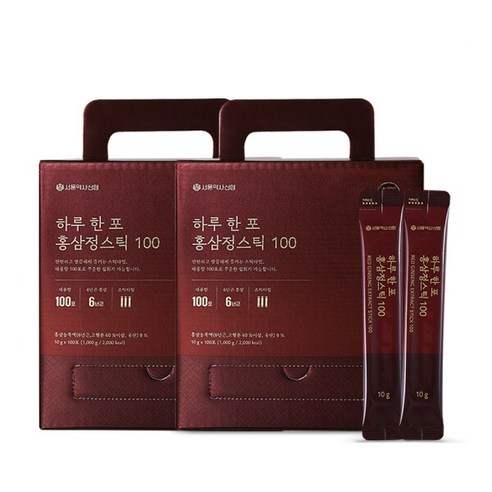[서울약사신협] [2박스] 대용량 하루 한 포 홍삼정스틱 100포 x 2개 (총 200포)