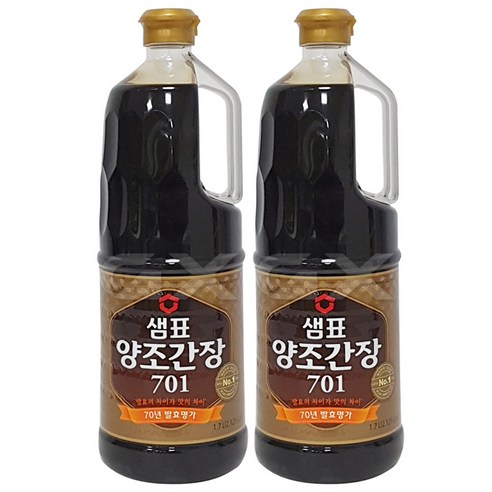 샘표식품 양조 701 간장 1.7L 조미료, 1.7L, 2개