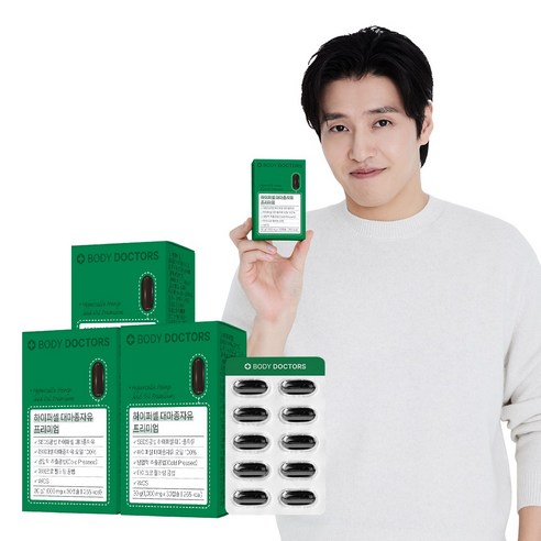 [공식] 바디닥터스 하이퍼셀 대마종자유 프리미엄, 3개, 30정