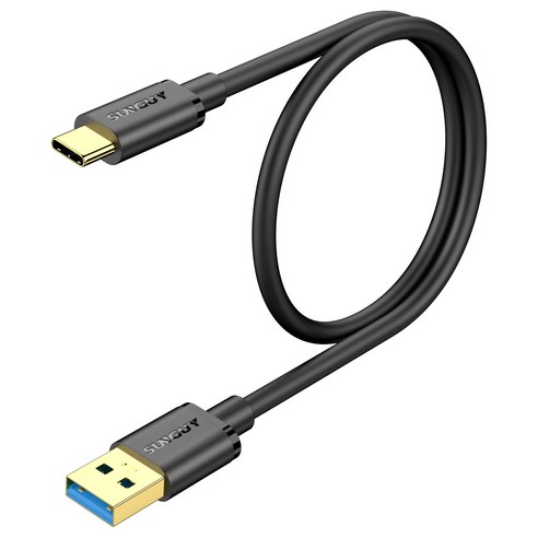 SUNGUY USB C타입 고속 충전 케이블 안드로이드오토 스마트폰 데이터전송 10Gbps 18W, 1개, 그레이, 0.6m