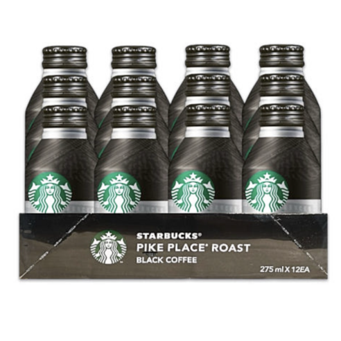 스타벅스 캔 커피 파이크 플레이스 로스트 블랙 편의점 음료 스벅커피 275ml, 3.3L, 1박스