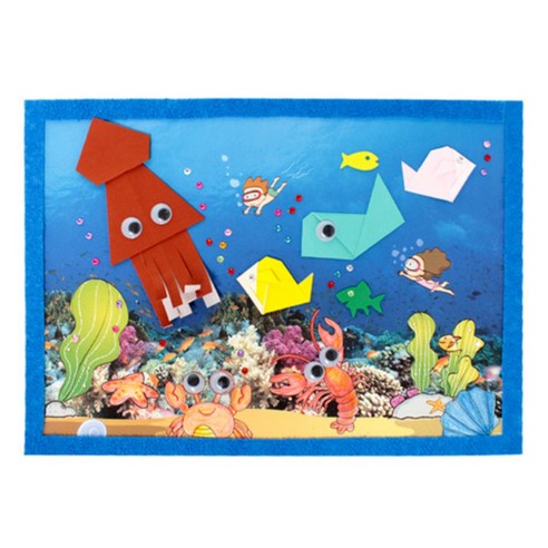 수작 여름이야기바닷속(종이접기,바다액자만들기) 29x21cm SJ345