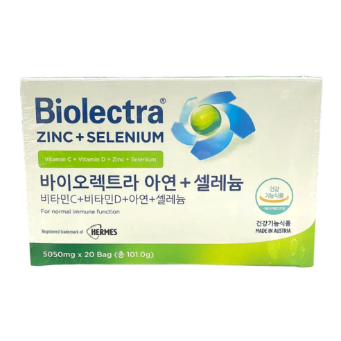 [한국 공식 판매처]바이오렉트라 아연 셀레늄 이뮨 분말 20포 헤어메스