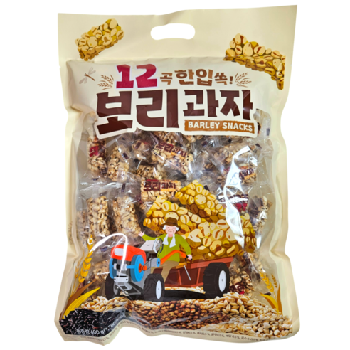 한입쏙 12곡 보리과자 400g 미니 길쭉이 개별포장 탕비실 곡물스낵 9곡보리과자, 1개, 400g